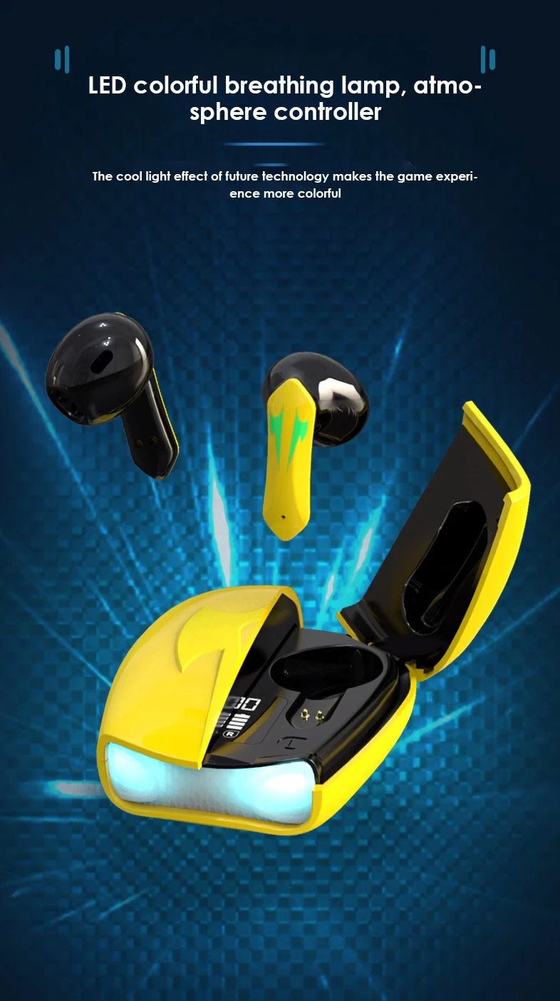 Gaming Earbuds X16 Pro Low-Latency Bluetooth 5.2 LED Case - JEFF's Favorite Picks