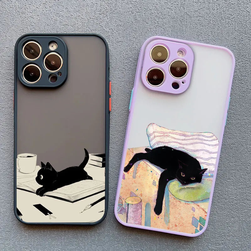 Funny Cat iPhone Case (Cartoon Shockproof Cover)