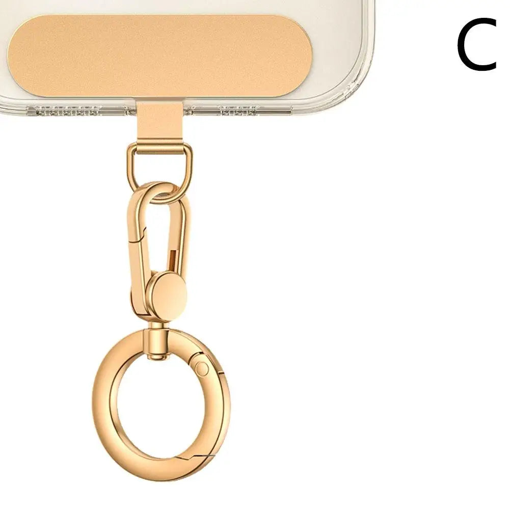 Metal Phone Lanyard Buckle Patch | 360° Rotatable Zinc Alloy Clip Hook | Universal Phone Accessory