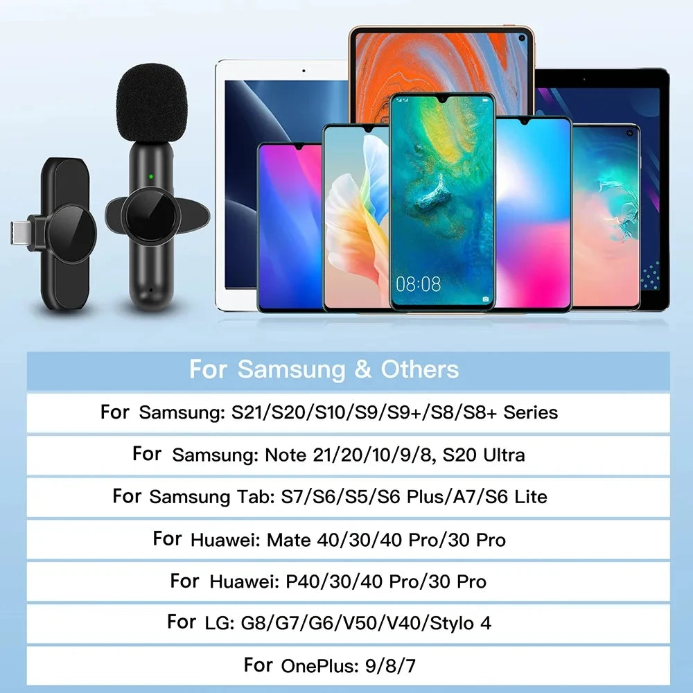 EARDOTS K61 Wireless Lavalier Mic | 9ms Ultra-Low Latency 10H Battery for iPhone Android Gaming