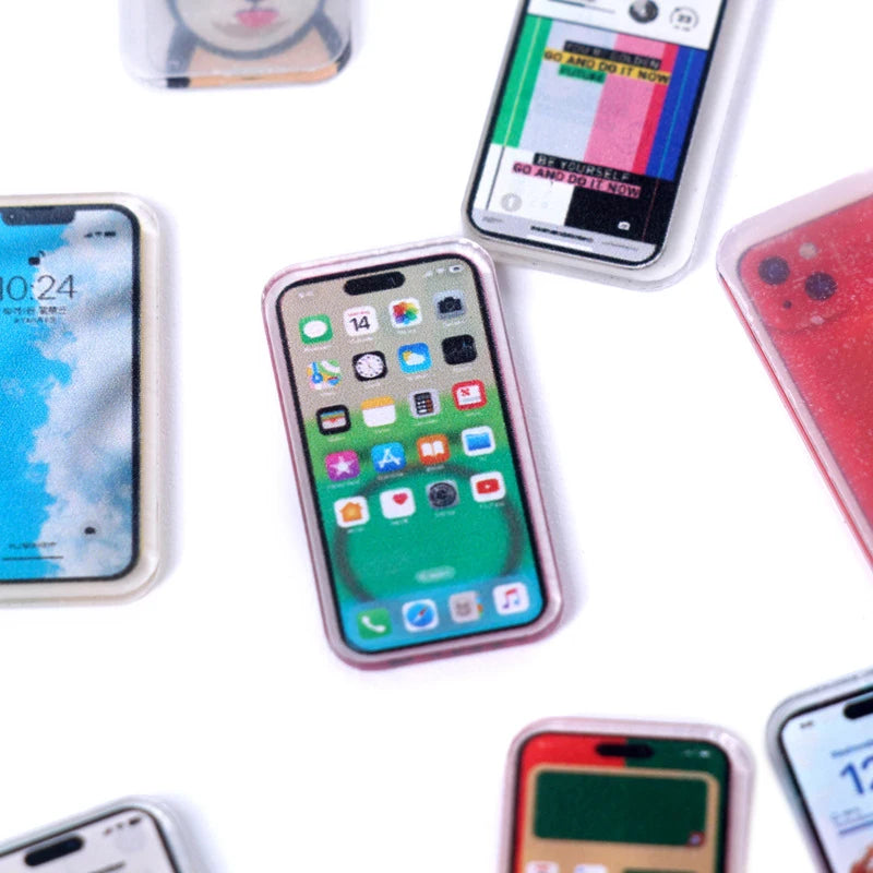 Mini Mobile Phones for Dollhouses - Magsafe Accessories Included
