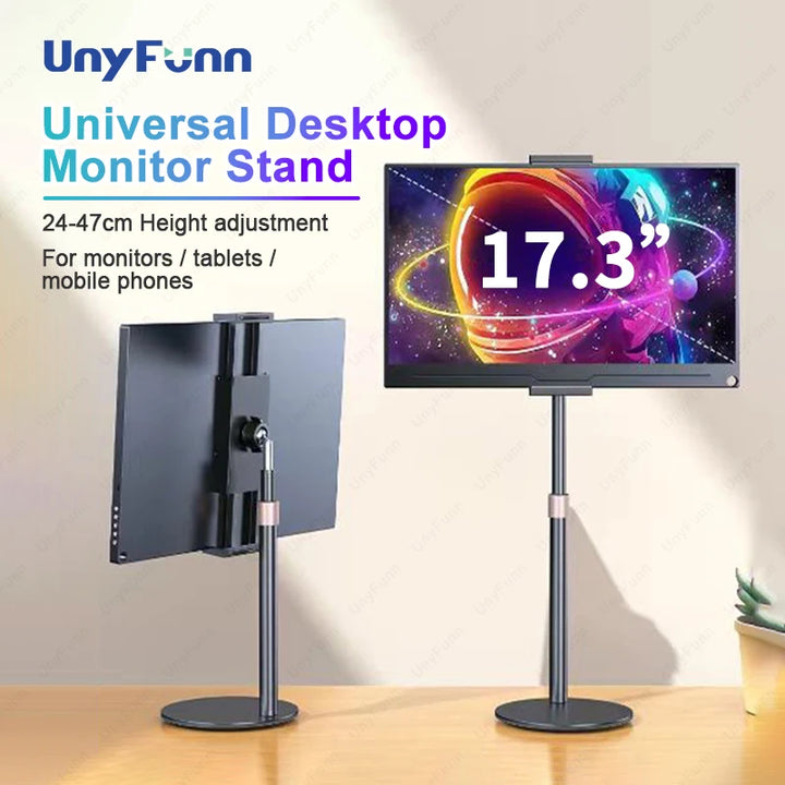 Adjustable Height Portable Monitor Stand – Desktop Bracket for Phone, Tablet & Monitor