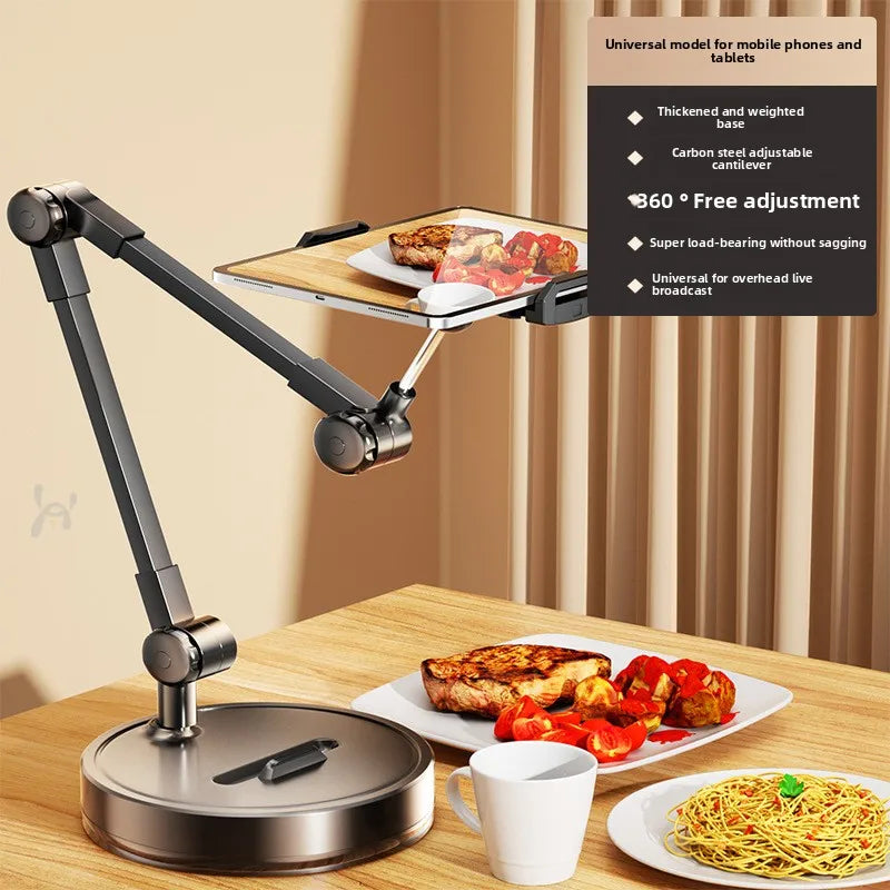 Overhead Phone Stand – Carbon Steel Desk Holder for Video & Live