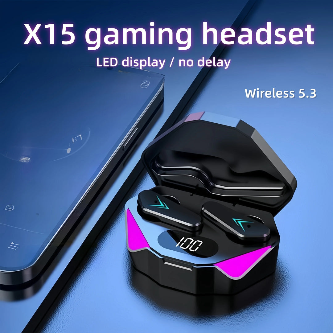 FEIWIMI X15 Bluetooth 5.3 TWS Earbuds | Hybrid Driver LED Display | Gaming HiFi Noise Cancel
