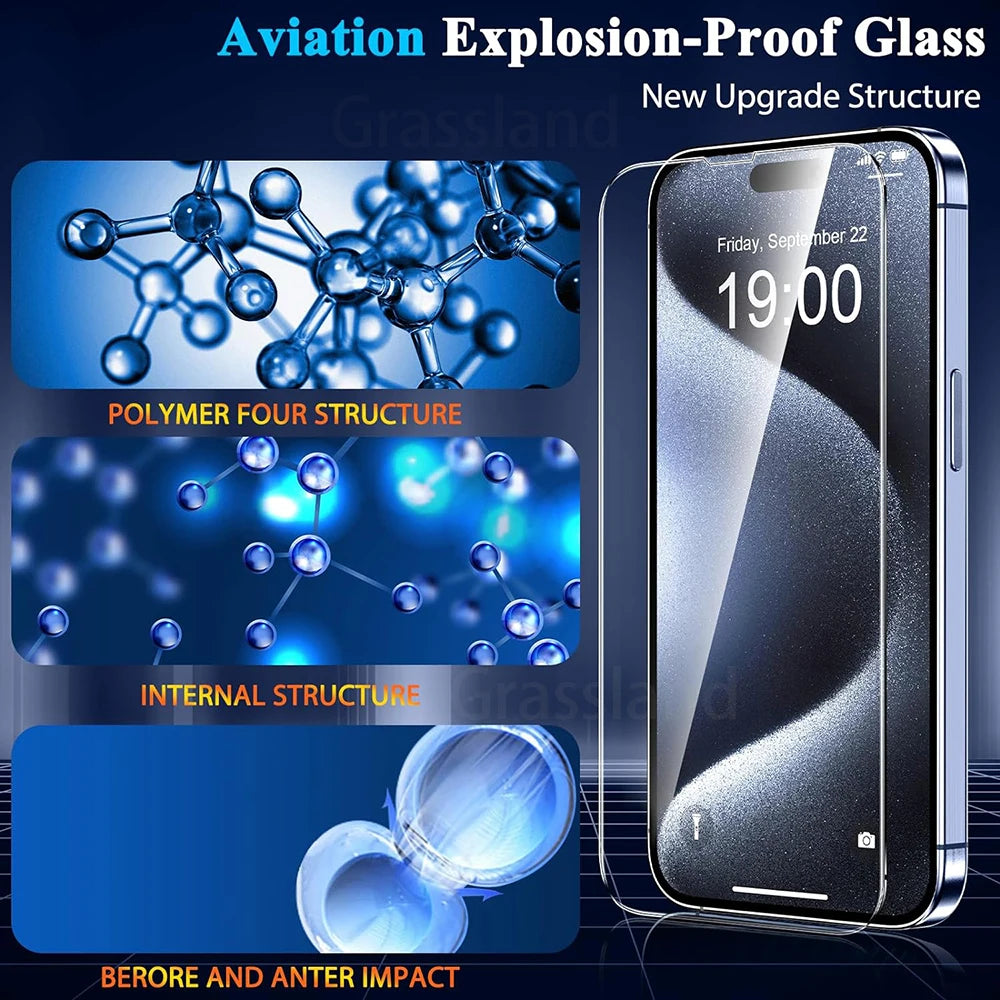 4-Pack Tempered Glass iPhone 16 Screen Protector - Anti-Scratch & HD Clear — iPhone Screen Protector