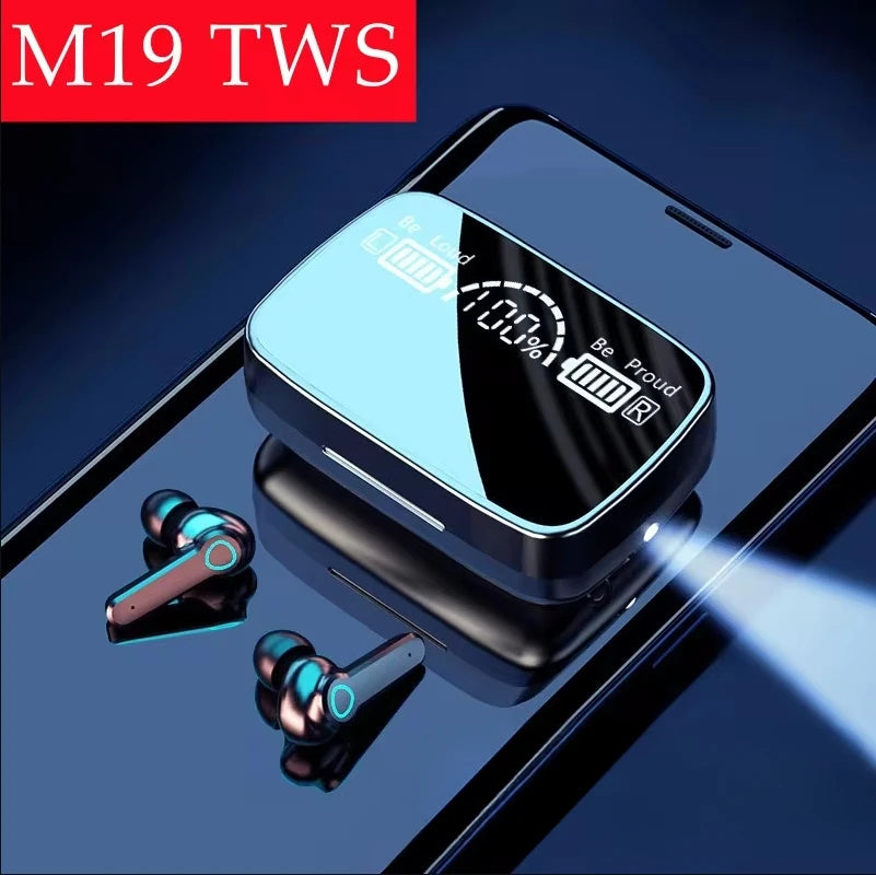 DAMORE M19 TWS Earbuds – ANC Bluetooth Earphones with LED Display
