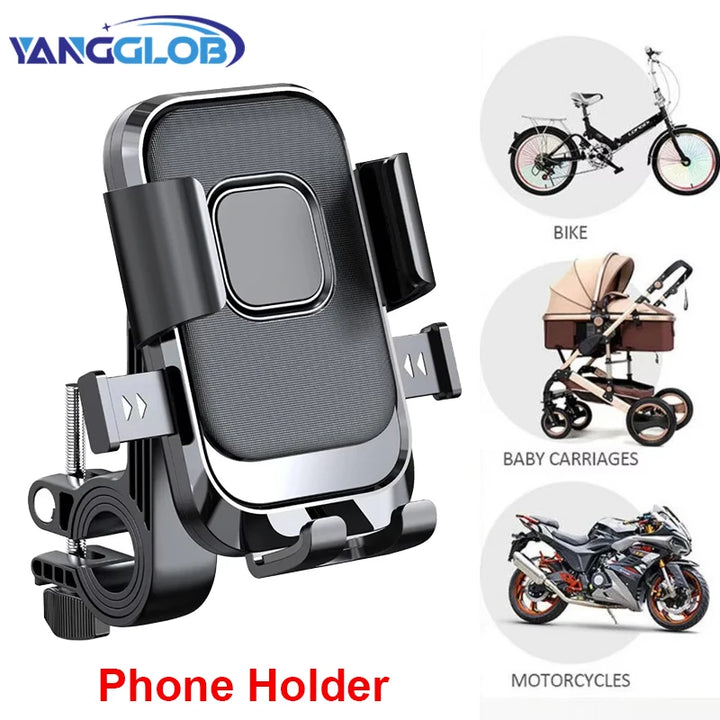YANGGLOB MTB Phone Mount – Fast Lock Shockproof Rotatable Bike Holder