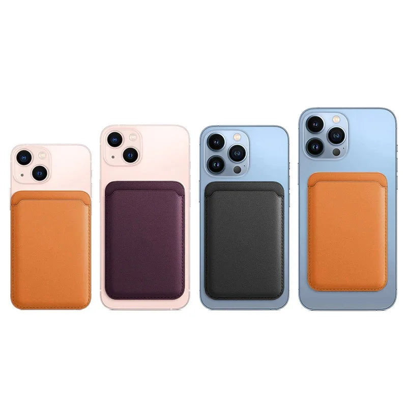 Best MagSafe Accessories, iPhone 17 16 Case, Leather Wallet Phone Case — MagSafe Magnetic Leather Wallet Case