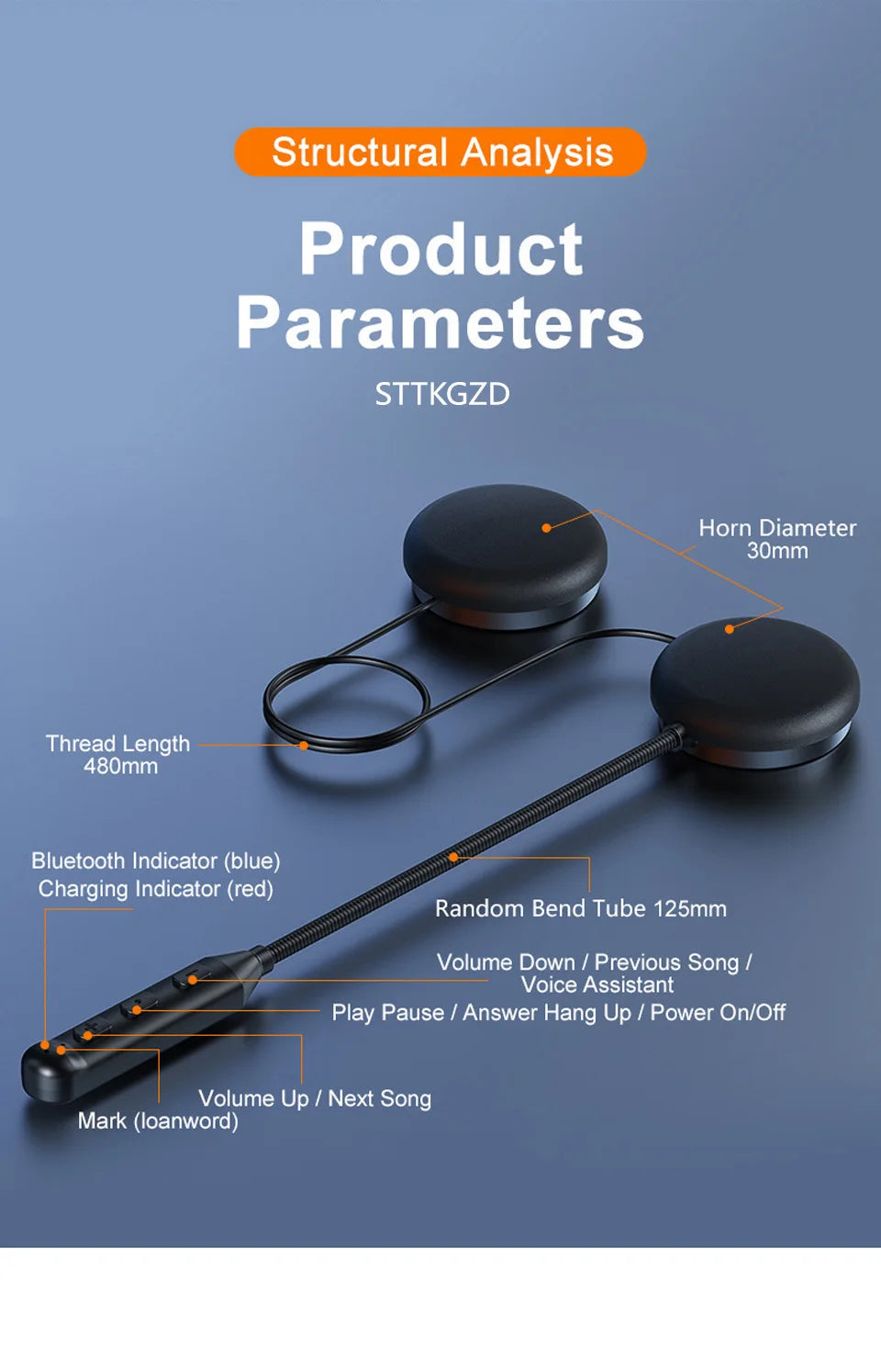 STTKGZD Motorcycle Helmet Bluetooth Headset Reviews