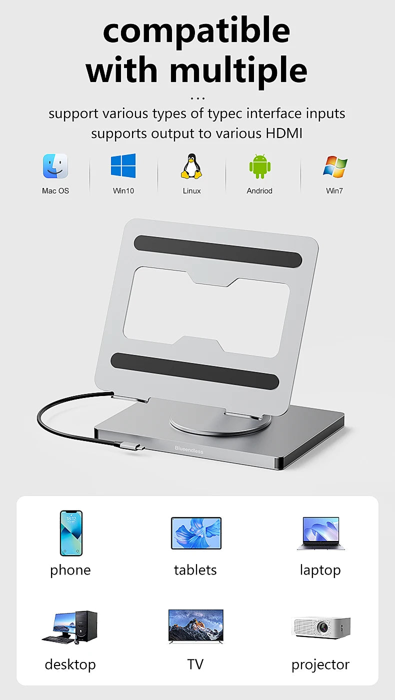Best 10-in-1 Laptop Stand Hub, Laptop Professional Essentials — usb-c laptop stand hub