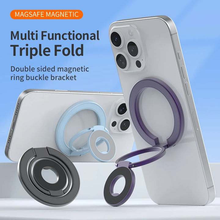 MagSafe Foldable Ring Holder – N52 Magnetic Stand for iPhone 16/15