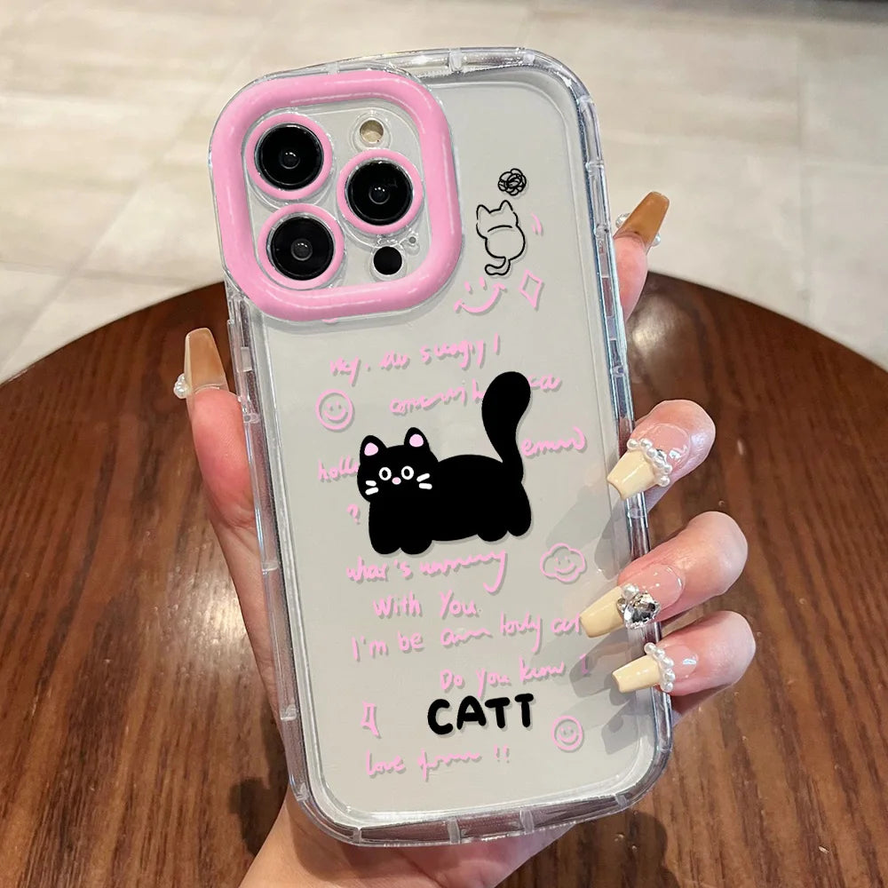 Cute Cat iPhone 7-17 Pro Max Case | Soft Cartoon Design | JEFF's Favorite Picks