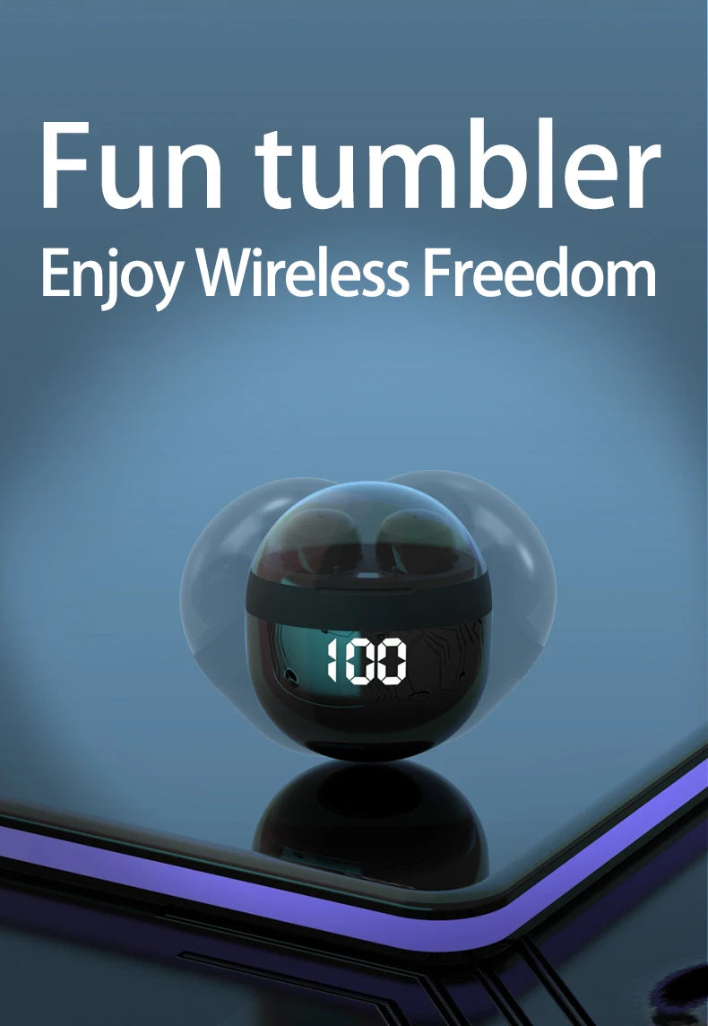 OLOEY Mini TWS Bluetooth 5.3 Earbuds - Compact Noise Cancellation