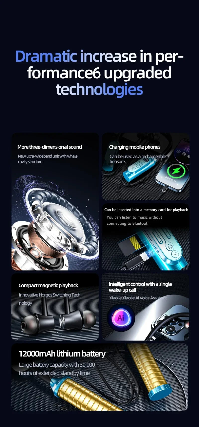 Luxuglow Bluetooth Earphones with Power Bank - Long Battery Life