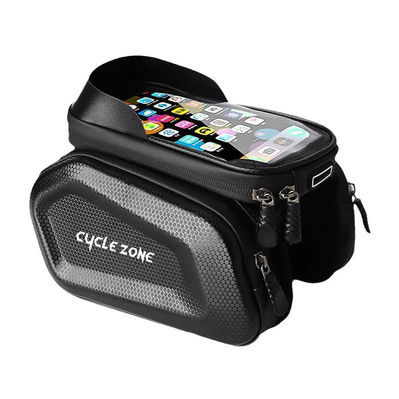 Buy Waterproof Bike Top Tube Bag – Touchscreen Phone Holder for MTB & Road – Best Waterproof Bike Top Tube Bag Phone Holder |