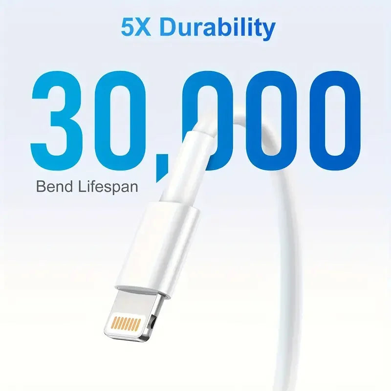 LAIHONEN MFi Certified iPhone Lightning Cable 3-Pack | USB-A Fast Charging Data Cable iPhone 14–5