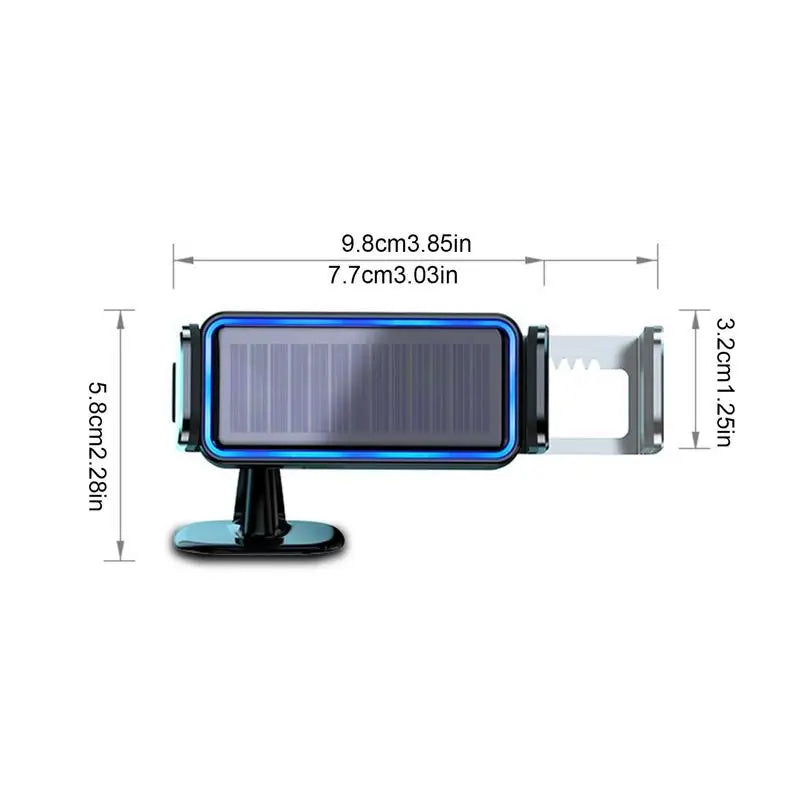 Solar Powered Car Phone Mount with Auto Clamping — magsafe accessories