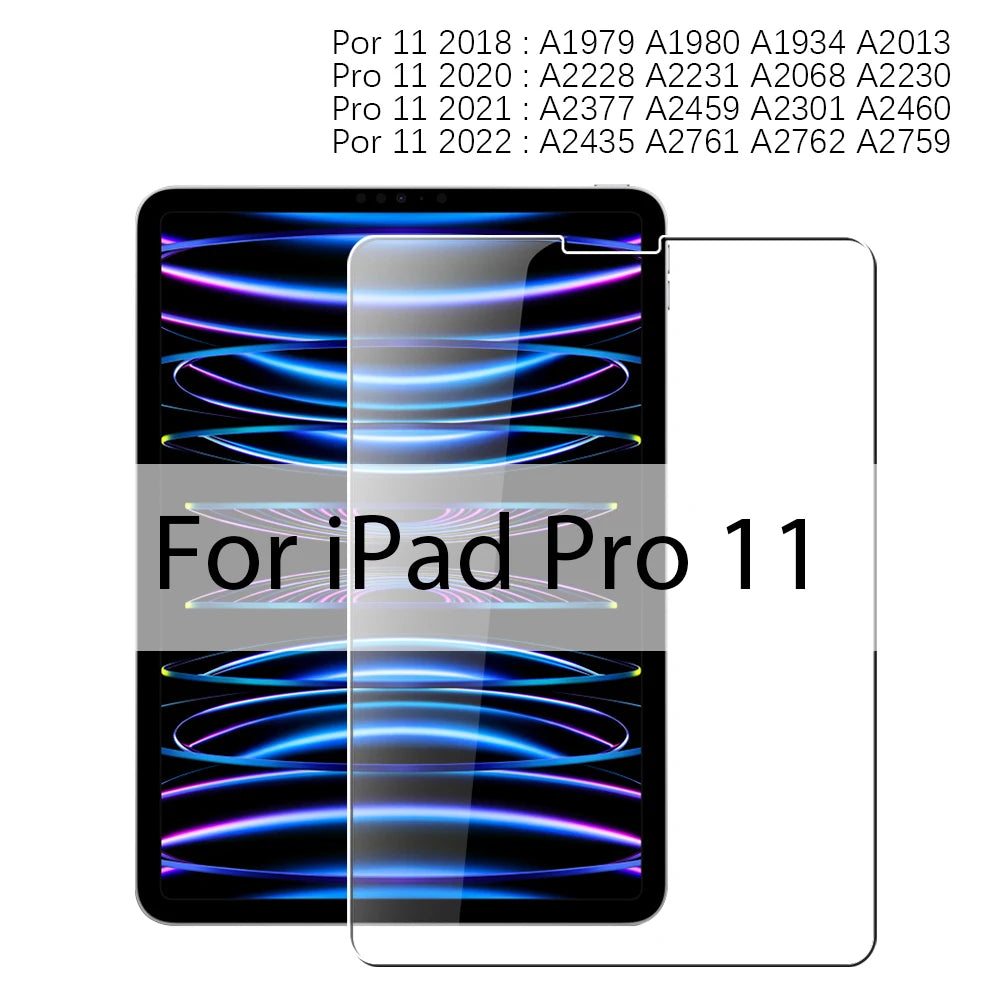 Tempered Glass Screen Protector iPad Pro 11 13 2025 Air M3 Mini 7 10th 9th Gen A16 9H HD Clear Film