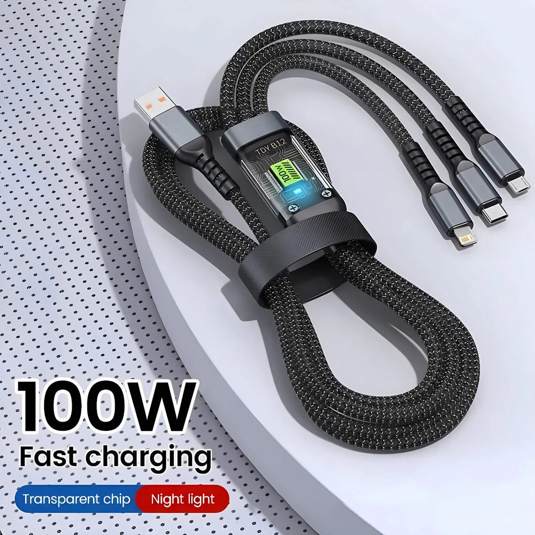 Effortlessly Charge Multiple Devices with our 100W Fast Charging Cable