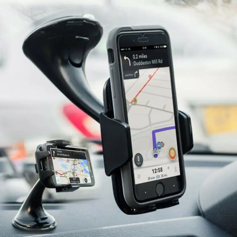 Car Phone Holder Mount – 360° Suction Cup Windshield Stand