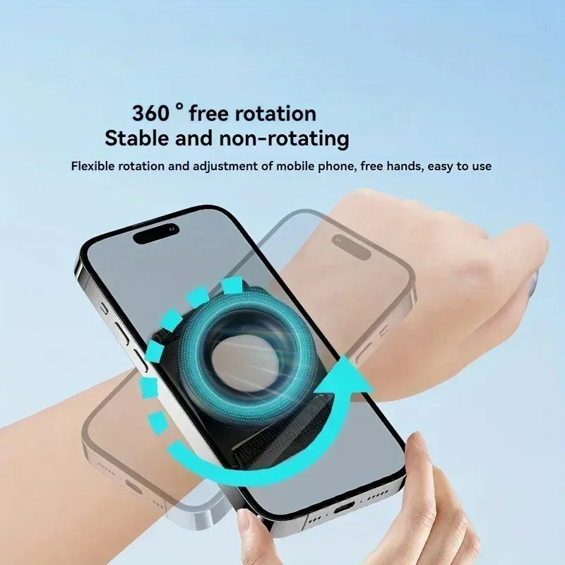 Magnetic Phone Mount Wrist Arm Strap 360° Rotation N52 Magnet