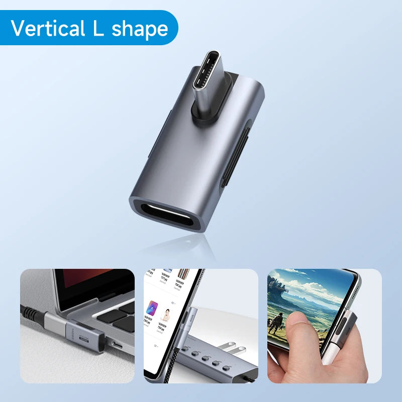 Hagibis 240W USB-C Adapter 40Gbps 8K 90° | USB4 Thunderbolt 4/3 MacBook iPhone 17 Converter