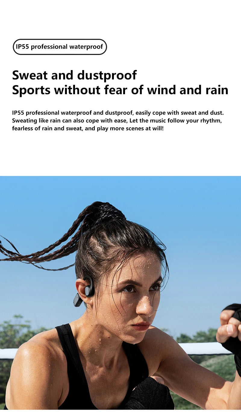 Waterproof Bluetooth 5.3 Headphones for Athletes by DIKELANG Open-Ear