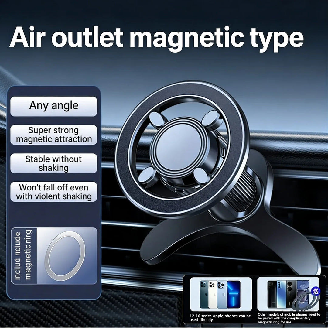 MagSafe Car Vent Phone Mount - 17 N52 Magnets, iPhone 12-16