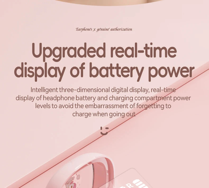 Hello Kitty Wireless Earbuds with Waterproof Charging Case