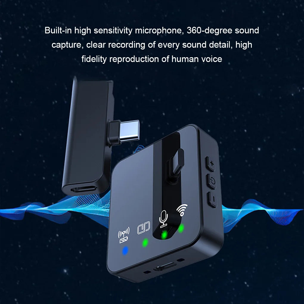Wireless Lavalier Mic & Magnetic Monitor Kit for Smartphone Vlogging