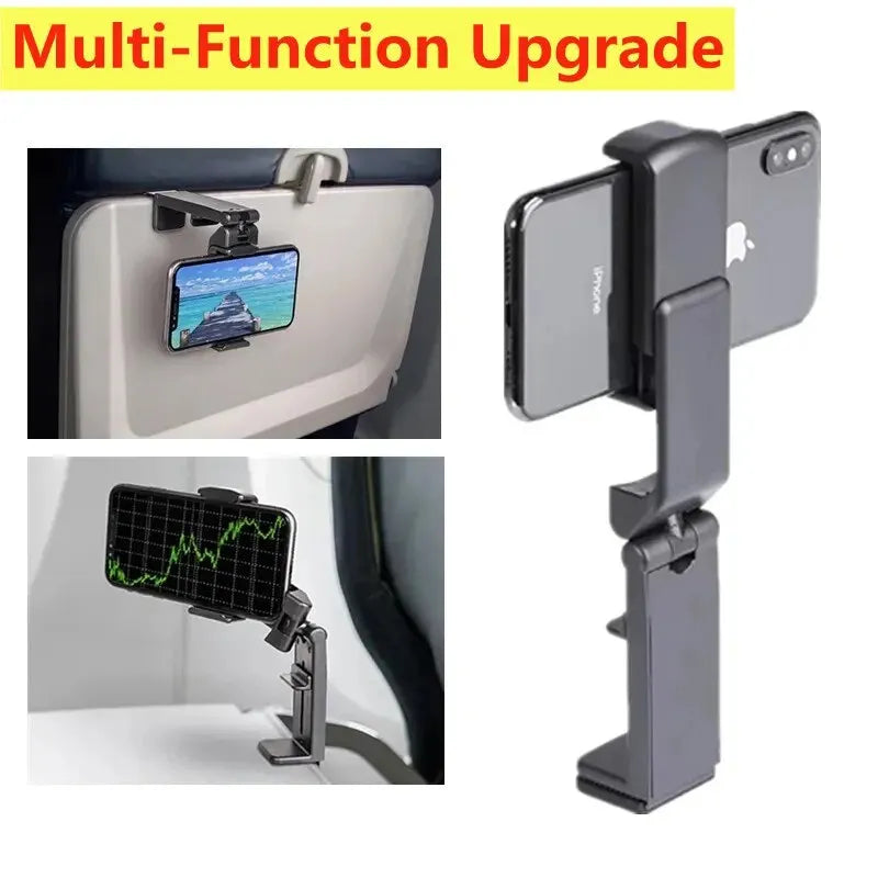 Airplane Phone Holder Foldable Travel Stand Desk Mount