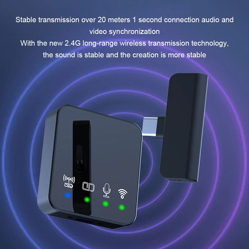 Wireless Lavalier Mic & Magnetic Monitor Kit for Smartphone Vlogging