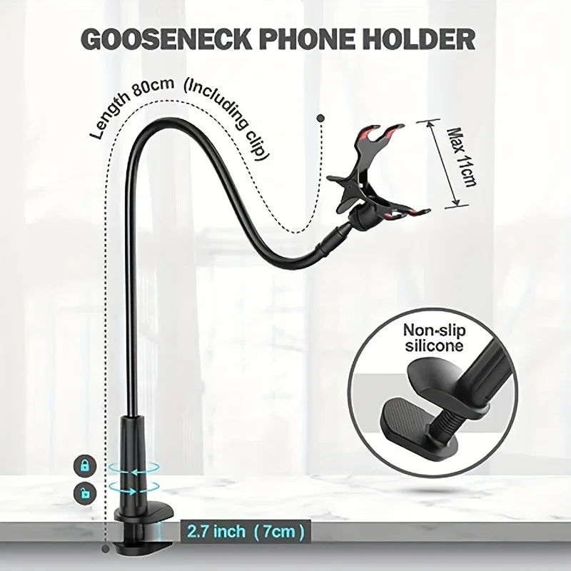 Flexible Gooseneck Phone Holder - Ultimate Multitasking Experience