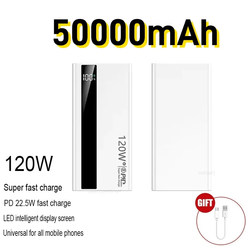 120W Fast Charging Power Bank, 500000mAh Portable Power Bank For All Devices — 120w power bank