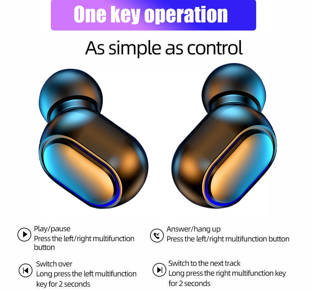 Wireless Earbuds – Waterproof Bluetooth TWS Sport Headphones