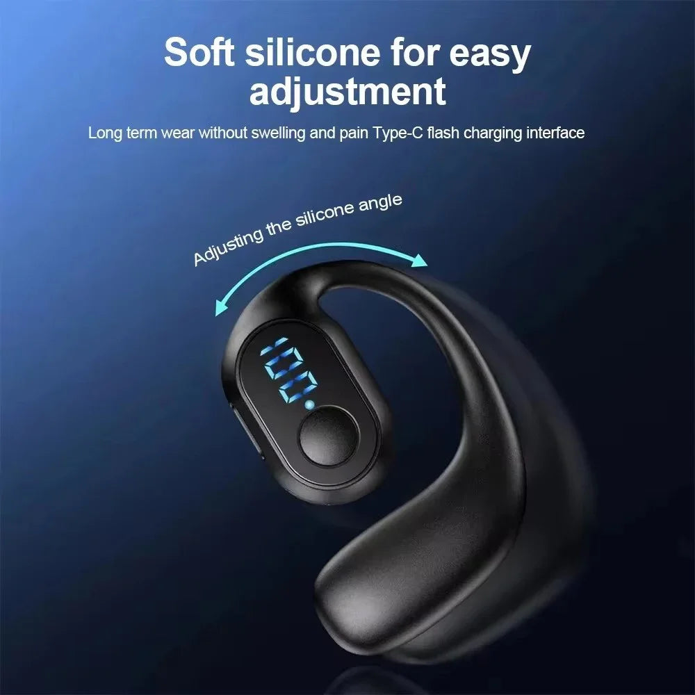 Waterproof HiFi Headset for Hands-Free Convenience - CUGUU Wireless Ear Hook Headset