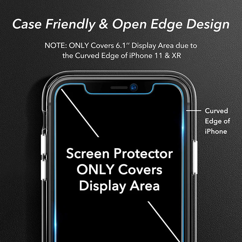 3-Pack Tempered Glass Screen Protector iPhone 16E 15 14 13 12 11 X XR XS 8 7 6S Pro Max Mini Plus