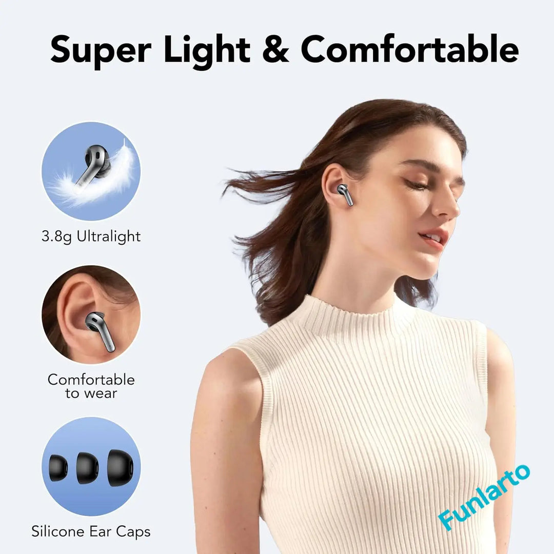 Best Funlarto Wireless Earbuds Bluetooth 5.3 - 50H Playtime Waterproof Earbuds