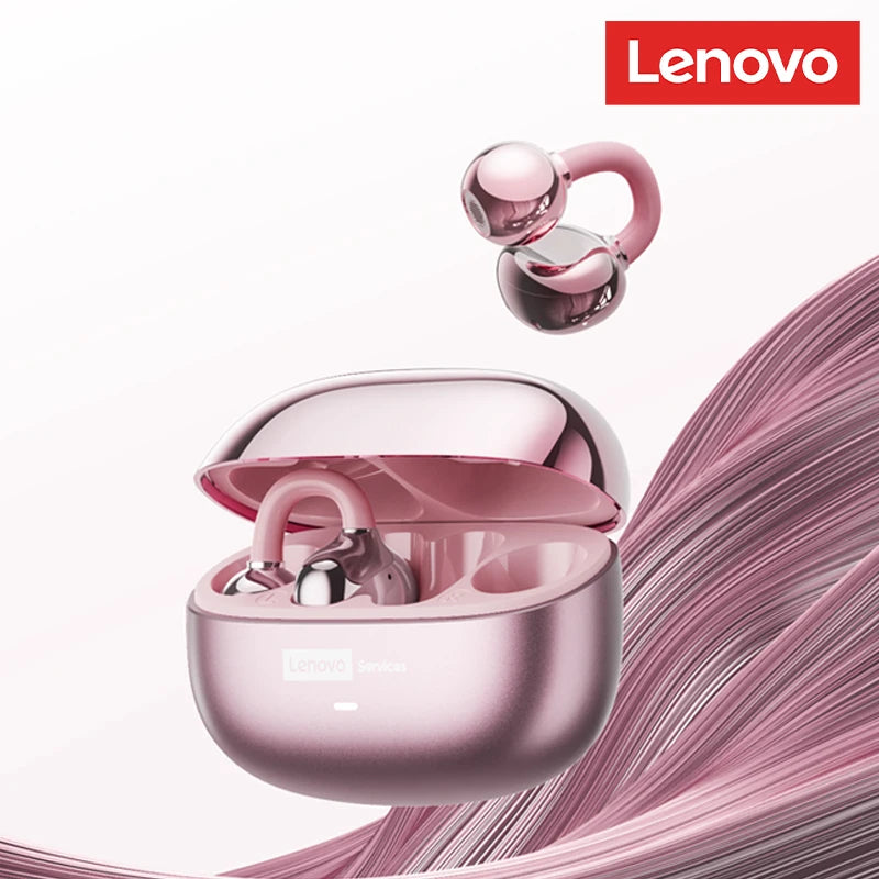 Lenovo LE302 Bluetooth 6.0 Ear Clip Headphones | ANC HiFi Stereo | Waterproof Sports Earphones