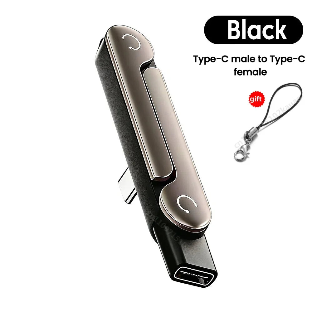 240W USB-C Adapter, Male to Female OTG with Foldable Stand