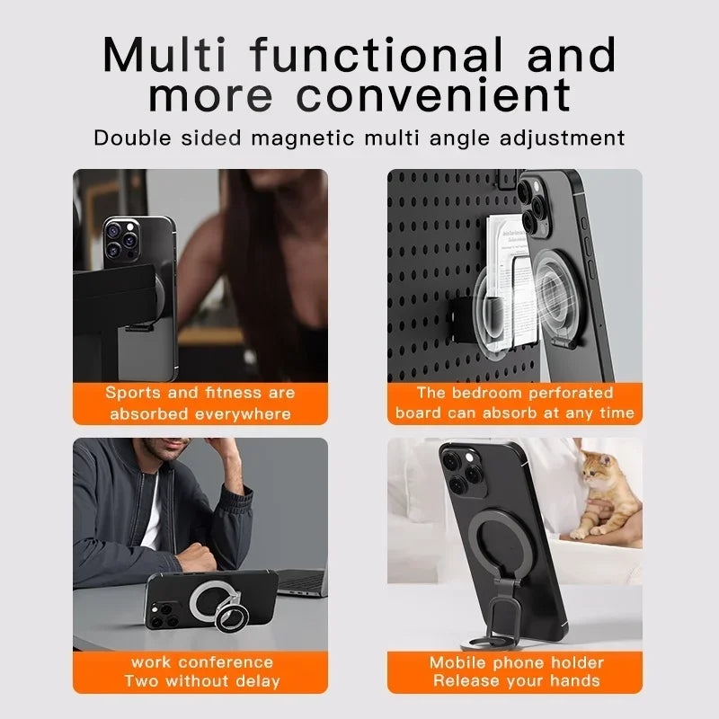 Opansten F29 Double-Sided Magnetic Ring Holder | MagSafe Kickstand Grip iPhone 16 15 14 13 12