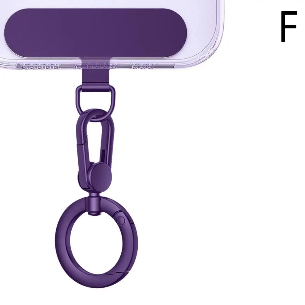 Metal Phone Lanyard Buckle Patch | 360° Rotatable Zinc Alloy Clip Hook | Universal Phone Accessory