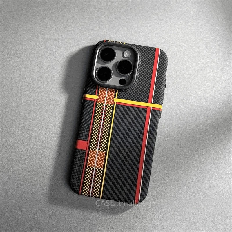 Carbon Fiber MagSafe Case for iPhone 15/16/17 Pro Max – Camera Lens Protection