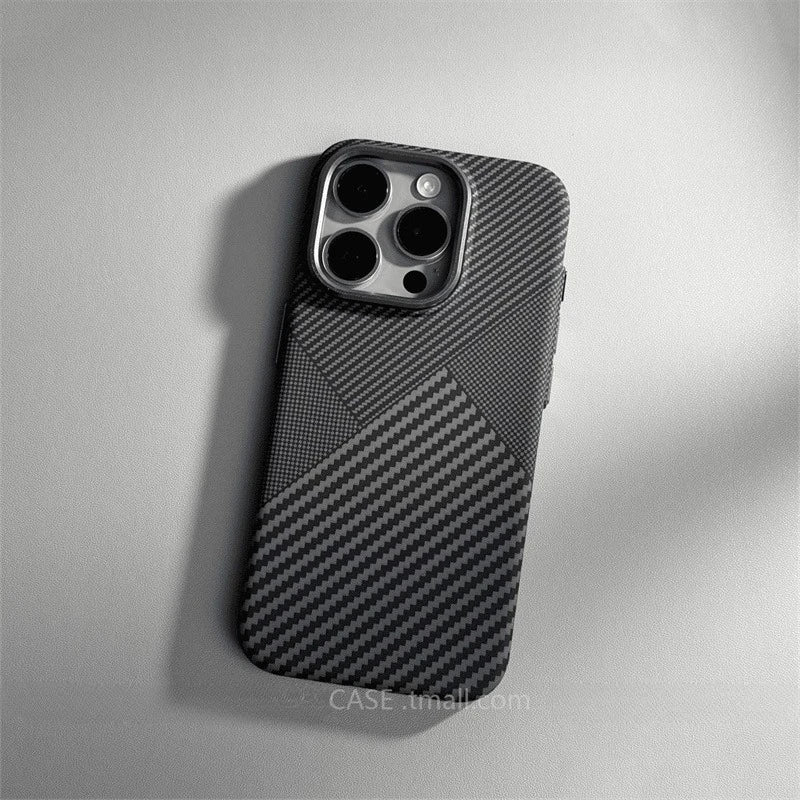 Carbon Fiber MagSafe Case for iPhone 15/16/17 Pro Max – Camera Lens Protection