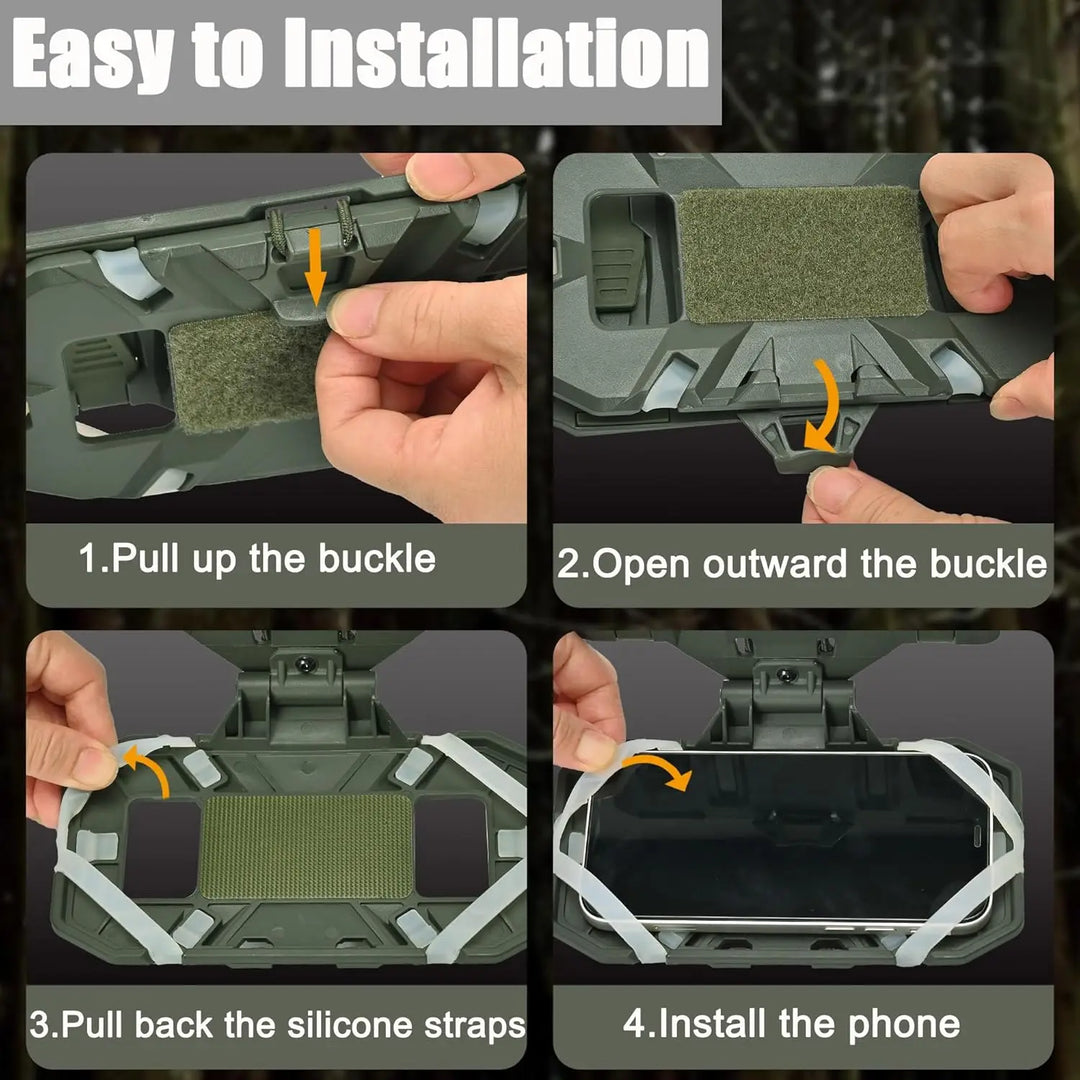 Tactical MOLLE Chest Phone Mount – Folding Navigation Board Holder
