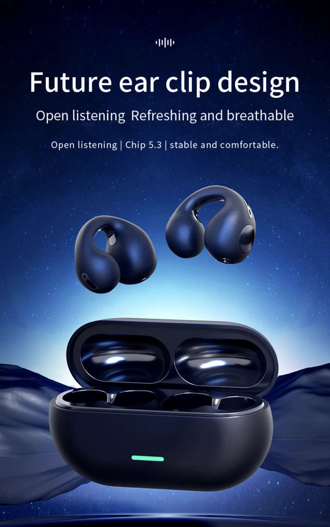 BUNKIMX A02 Wireless Ear Hook Earbuds