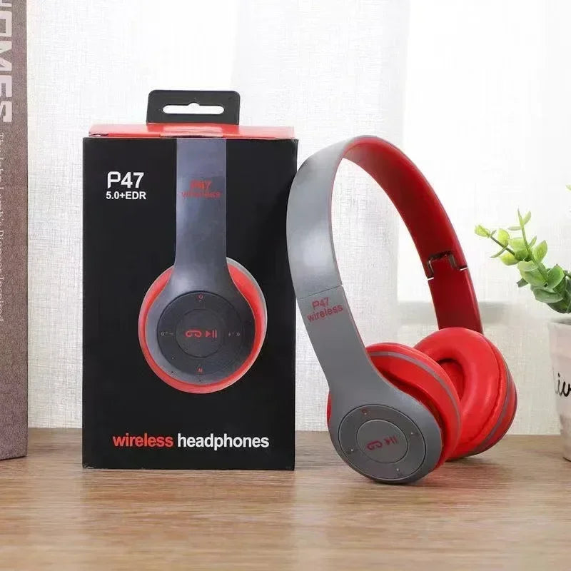 VIKEFON Foldable Bluetooth 5.0 Headphones | Wireless Over-Ear Headset with TF Card & Wired Mode