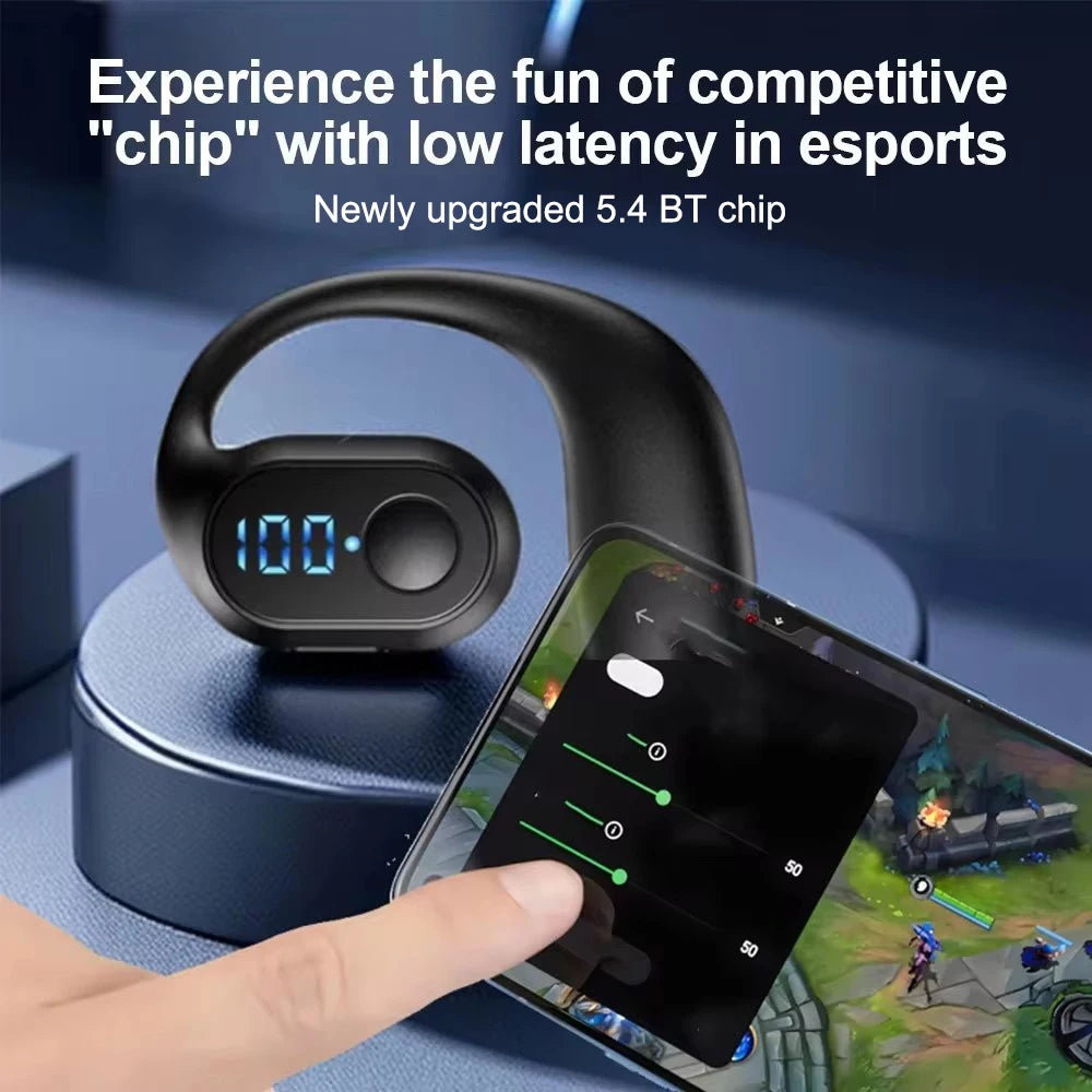 Waterproof HiFi Headset for Hands-Free Convenience - CUGUU Wireless Ear Hook Headset