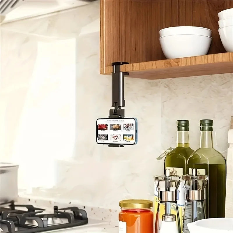 Airplane phone holder for tray table and seat back, image 6