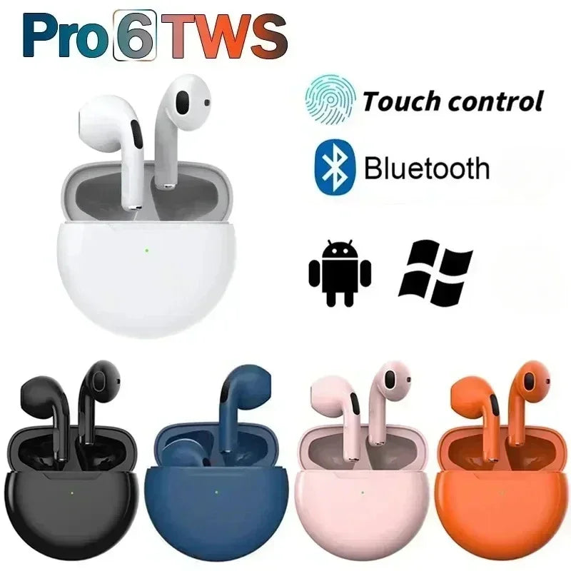 Pro 6 TWS Wireless Bluetooth Earbuds - Wireless Earbuds for Sale
